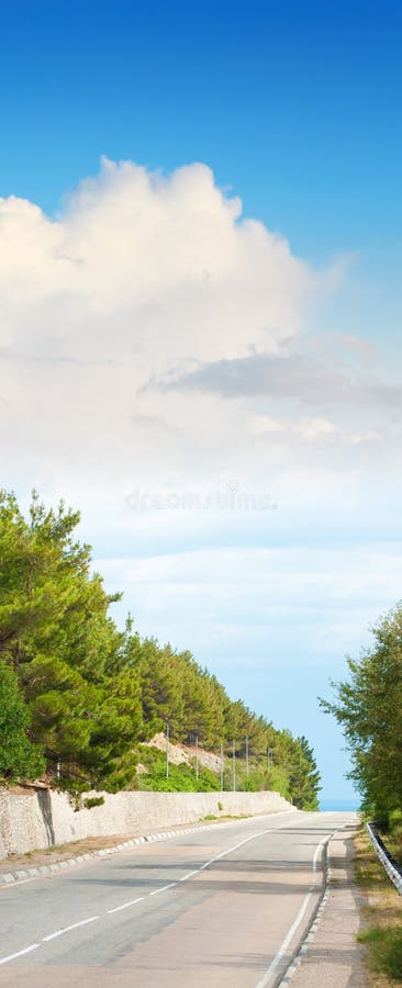 Leere Landschaftstraße lizenzfreies stockbild