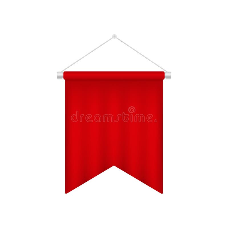 Leere rote Wimpelschablone Realistische Flagge 3D lizenzfreie abbildung Leere rote Wimpelschablone Realistische Flagge 3D lizenzfreie abbildung