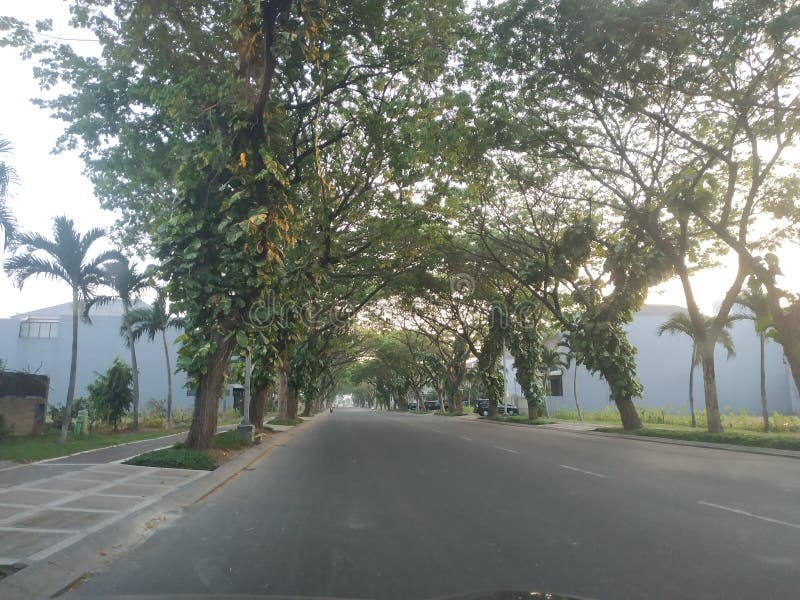  Leere Straße Asphalt Surabaya indonesien stockfoto