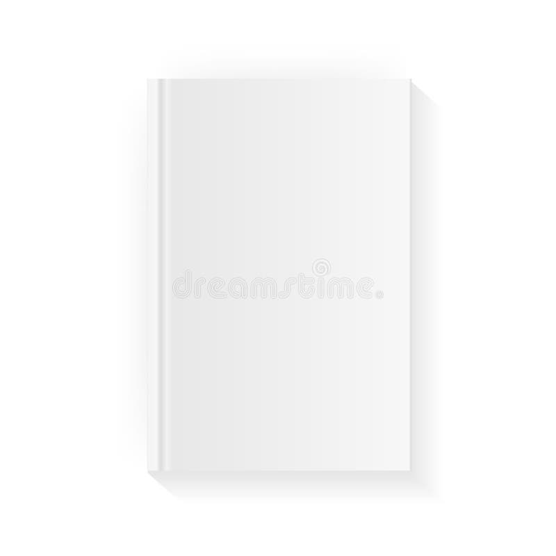 Leere vertikale Bucheinbandschablone Spott herauf geschlossene Zeitschrift oder Notizbuch Getrennt auf weißem Hintergrund Vektor vektor abbildung