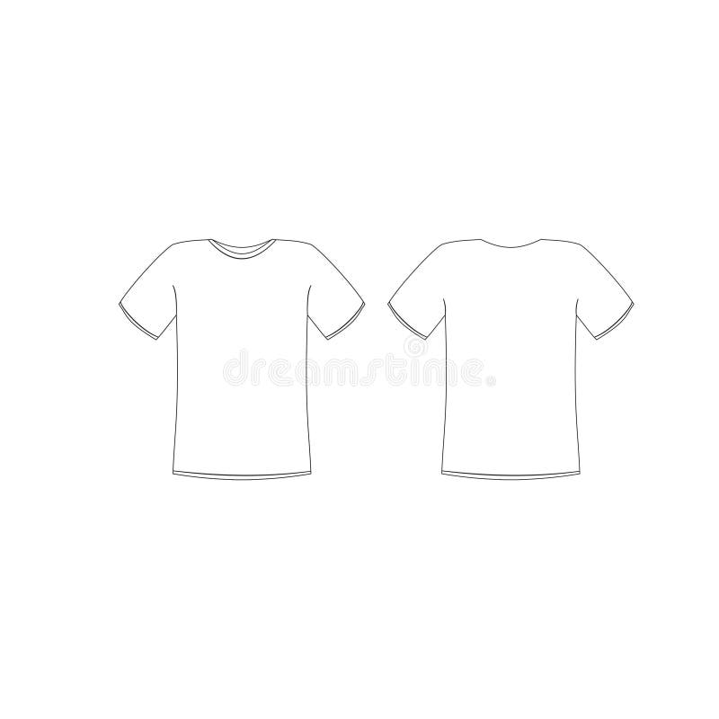 Leere weiße T-Shirt Vorlage Vektor