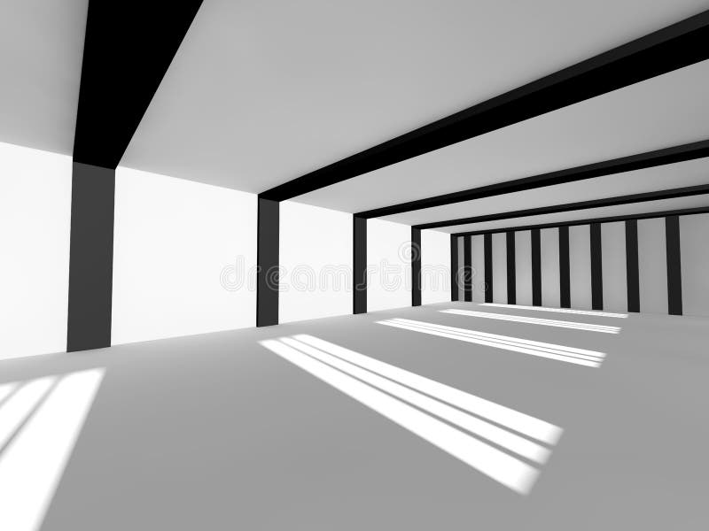 Leere weiße Wiedergabe des offenen Raumes 3D lizenzfreie abbildung Leere weiße Wiedergabe des offenen Raumes 3D lizenzfreie abbildung