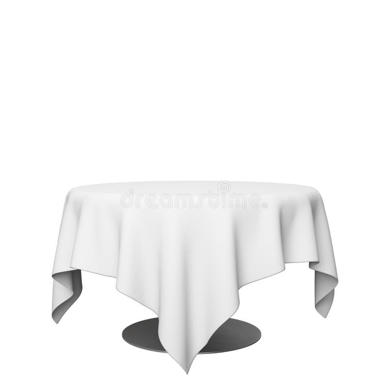 Empty blank presentation covered pedestal isolated on white background, template design. Empty blank presentation covered pedestal isolated on white background, template design