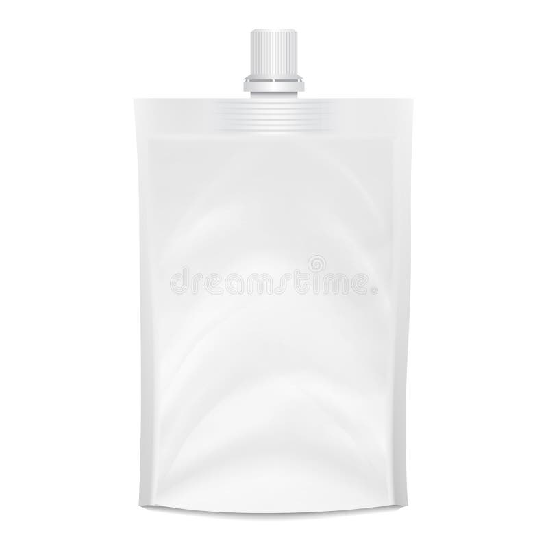 Leerer Doypack-Vektor Realistische weiße Doy-Satz Lebensmittel-oder Getränk-flexible Beutels-Verpackung mit Ecktüllen-Deckel Spot vektor abbildung Leerer Doypack-Vektor Realistische weiße Doy-Satz Lebensmittel-oder Getränk-flexible Beutels-Verpackung mit Ecktüllen-Deckel Spot vektor abbildung