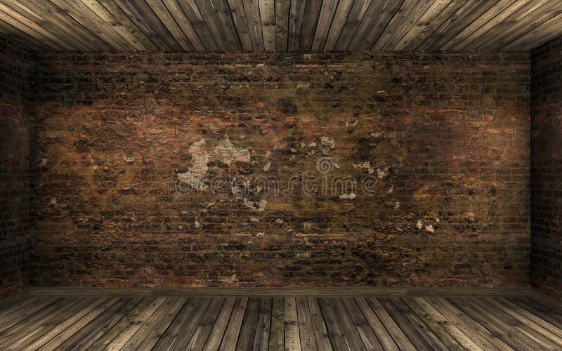 Leerer dunkler alter verlassener Rauminnenraum mit alter gebrochener Backsteinmauer und altem Massivholzboden stockbilder Leerer dunkler alter verlassener Rauminnenraum mit alter gebrochener Backsteinmauer und altem Massivholzboden stockbilder