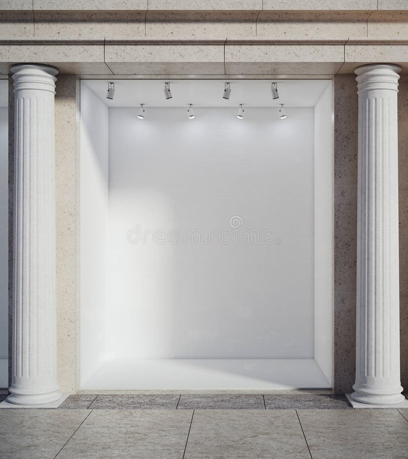 Leerer Glasschaukasten vektor abbildung Leerer Glasschaukasten vektor abbildung