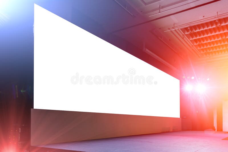 Leerer großer geführter Anschlagtafelschirm-Plattenhintergrund auf Ereignislicht und -Klangbühne lizenzfreie stockfotografie Leerer großer geführter Anschlagtafelschirm-Plattenhintergrund auf Ereignislicht und -Klangbühne lizenzfreie stockfotografie