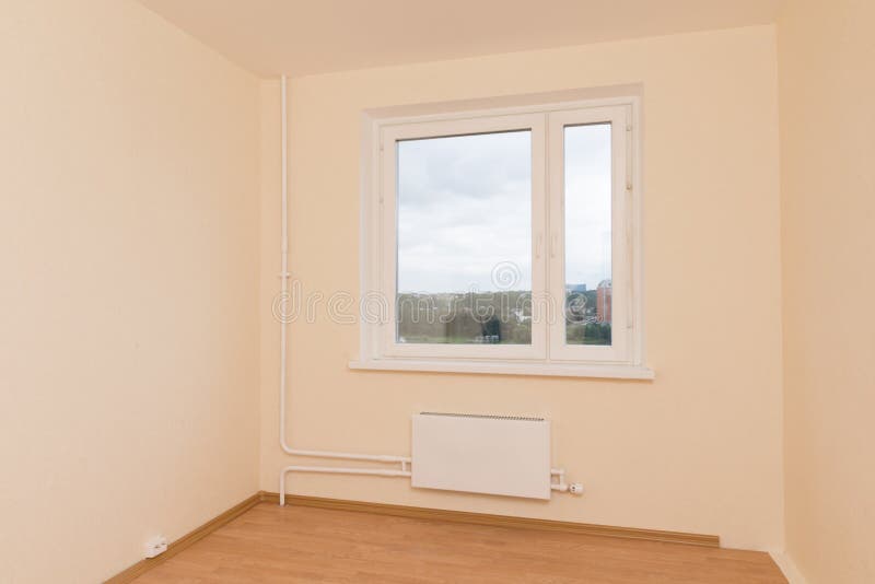 Leerer Raum mit Fenster stockbild. Bild von fenster