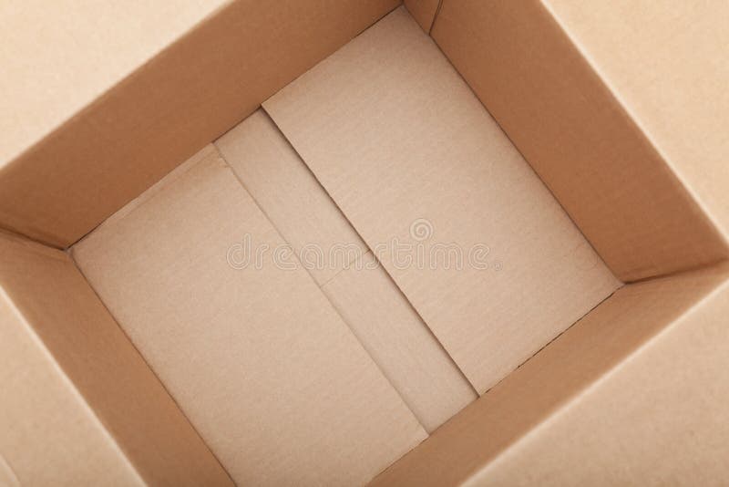 Empty cardboard box. Close up. Empty cardboard box. Close up.