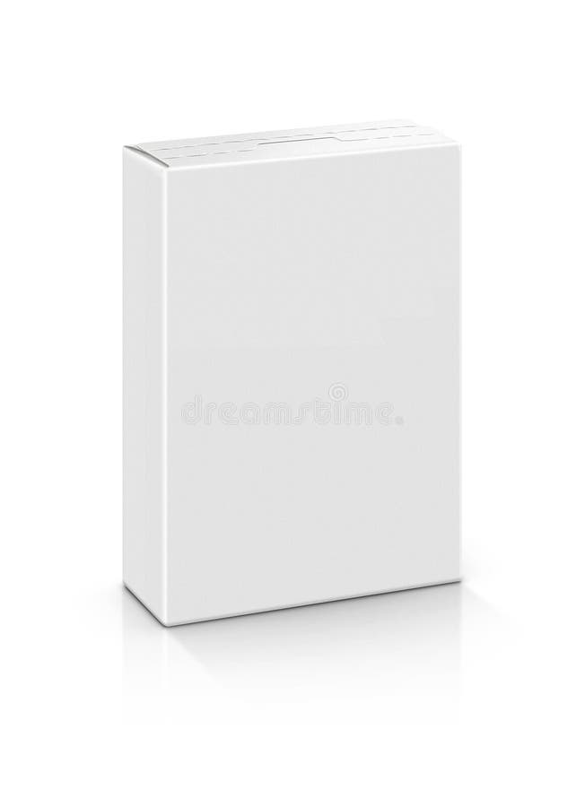 Blank white paper box isolated on white background. Blank white paper box isolated on white background