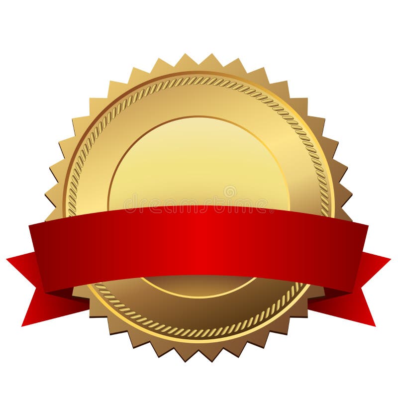 Leeres goldenes Qualitätslabel vektor abbildung