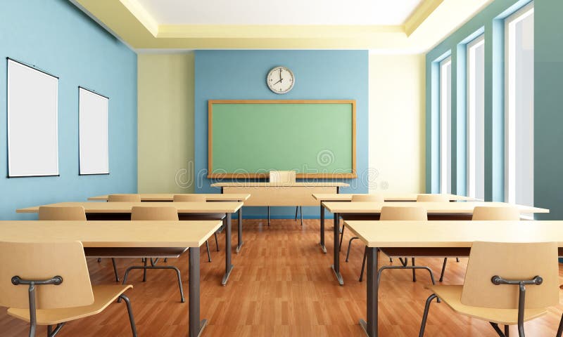 Leeres Klassenzimmer stock abbildung Leeres Klassenzimmer stock abbildung