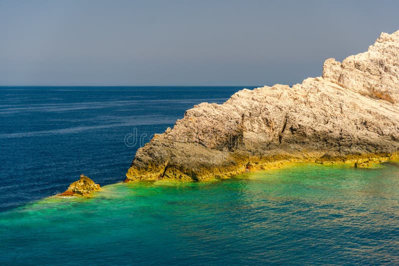 Lefkada Island View, Greece Stock Image - Image of kefalonia, boat ...