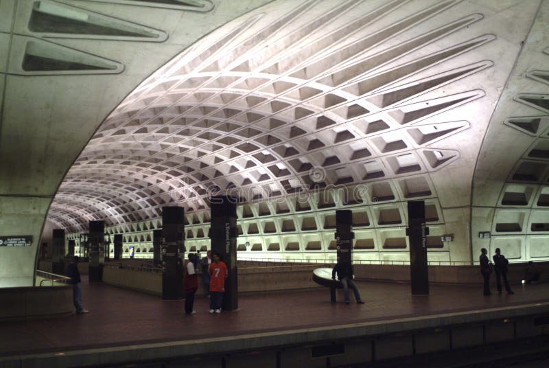 LeFont Plaza station at the Metro subway in Washington, DC royalty free stock photography LeFont Plaza station at the Metro subway in Washington, DC royalty free stock photography