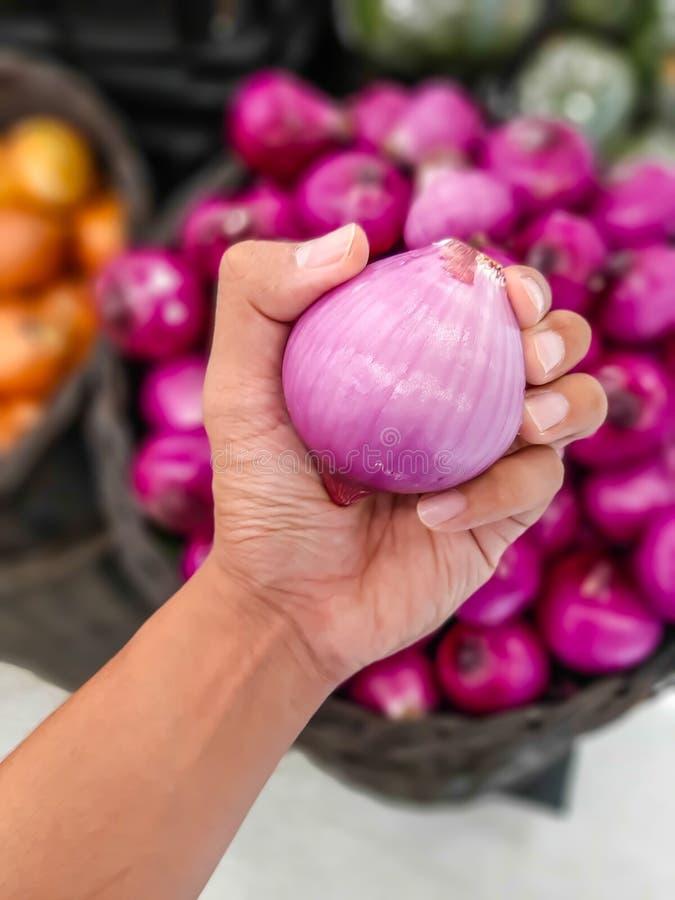 Red Onion for Sale at Rural Market Stock Image Image of healthy, asia