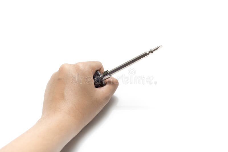 Left Hand Holding Screwdriver Stock Image Image of skill, home 53239653