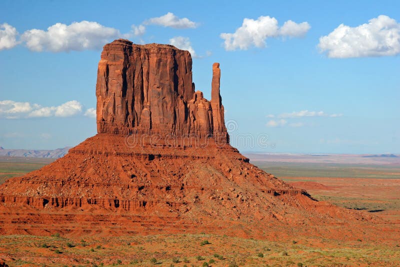 Left Mitten Rock Formation Monument Valley Stock Image Image of