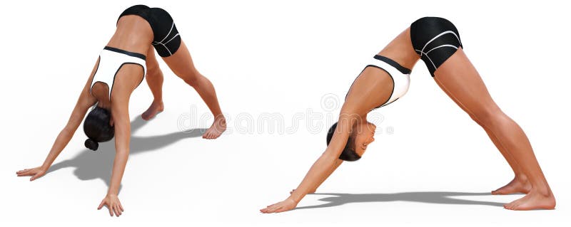 Three people performing yoga pose - Stock Photo [55374310] - PIXTA
