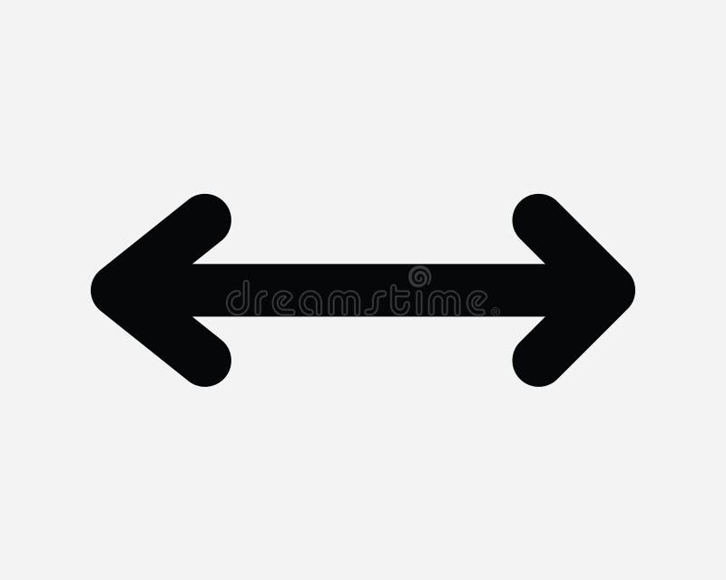 Left Right Arrow Scroll Scale Cursor Direction Navigation Point Pointer Bar Alignment Zoom In Out Exchange Trade Swap Next Vector stock illustration