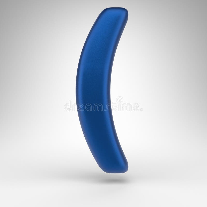 Left Round Bracket Symbol on White Background. Golden 3D Sign with