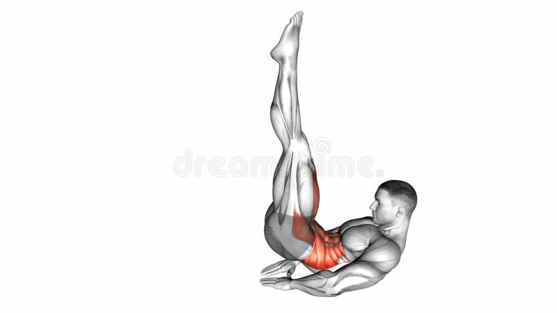 Leg Raise Hip Lift with Head-up Exercise Stock Video - Video of