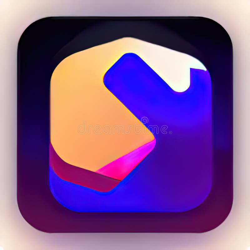 Legacy Simulation Software App Icon. Generative AI. Stock Illustration