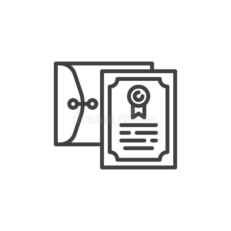 Legal document line icon stock vector. Illustration of line 223364122