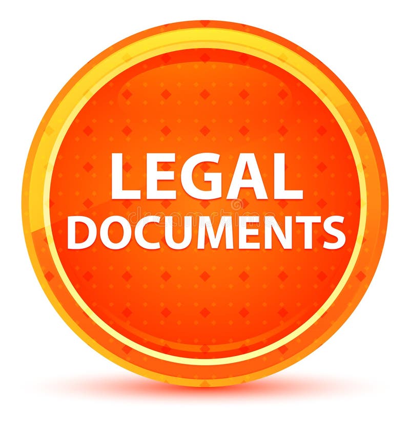 Legal Documents Round Blue Push Button Stock Illustration