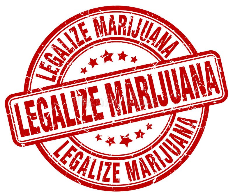 legalice el sello redondo del grunge rojo de la marijuana ilustración del vector legalice el sello redondo del grunge rojo de la marijuana ilustración del vector