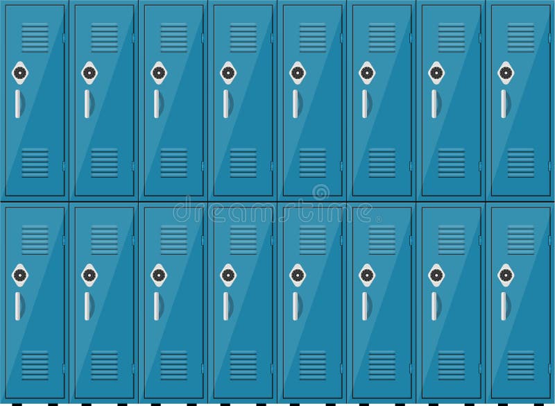 Lege blauwe schoolkasten royalty-vrije illustratie Lege blauwe schoolkasten royalty-vrije illustratie