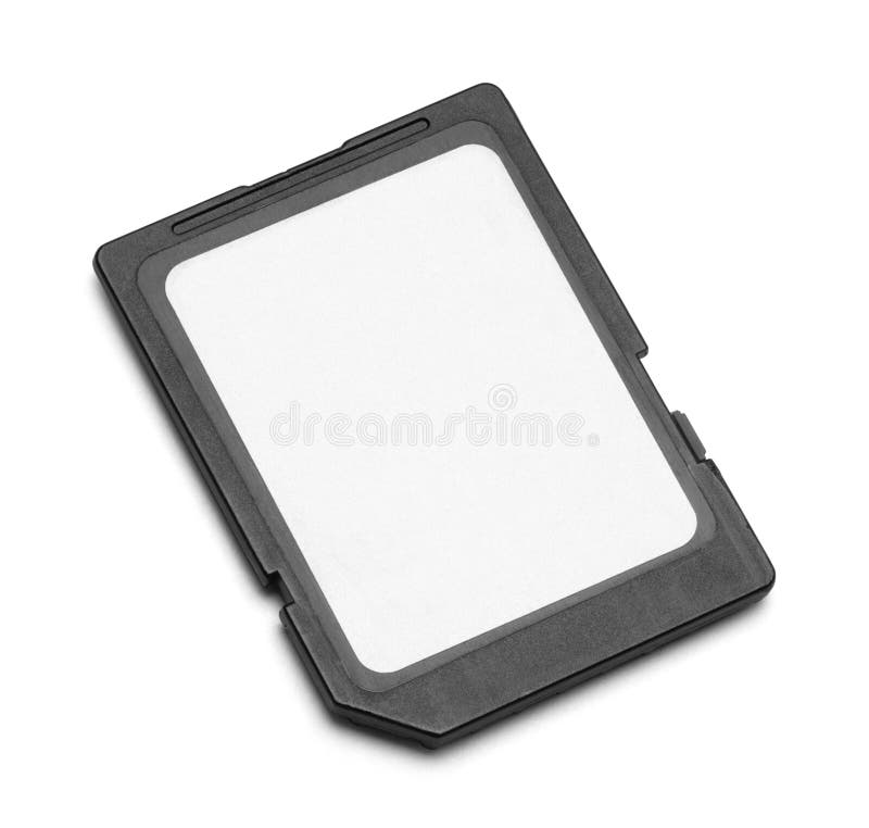 Black SD Memory Card Isolated on a White Background. Black SD Memory Card Isolated on a White Background.