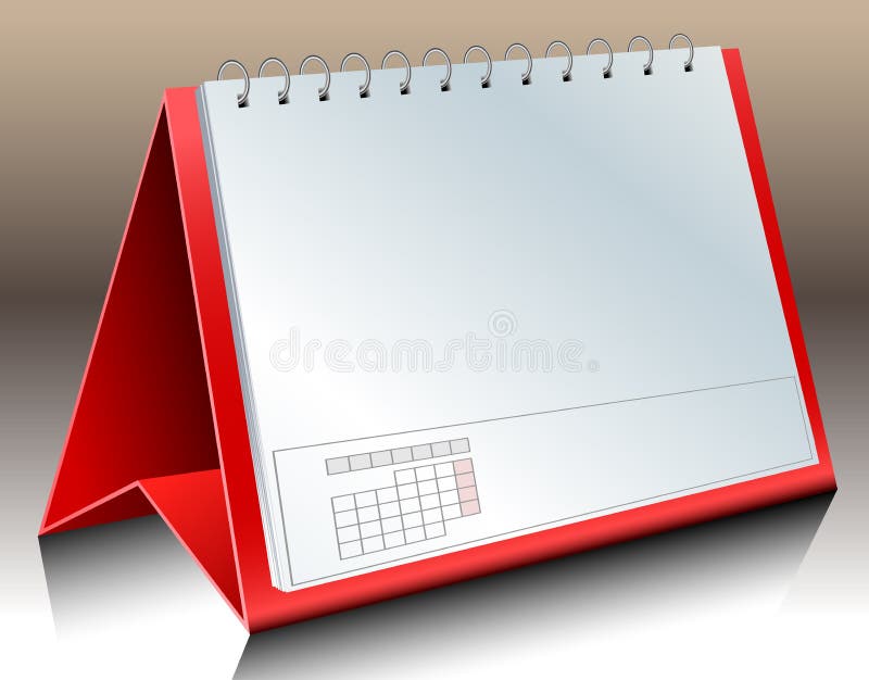 Lege bureaukalender stock illustratie Lege bureaukalender stock illustratie