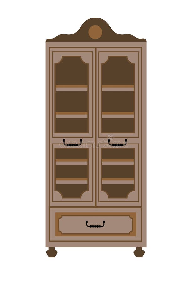 Lege kast in uitstekende die stijl op wit wordt geïsoleerd royalty-vrije illustratie Lege kast in uitstekende die stijl op wit wordt geïsoleerd royalty-vrije illustratie