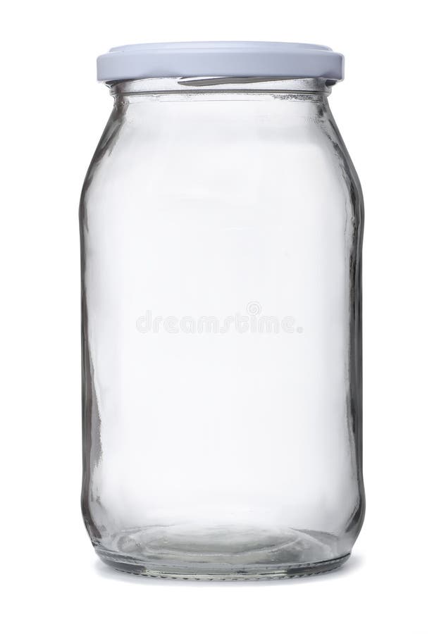 Empty glass jar isolated on white. Empty glass jar isolated on white