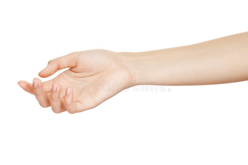 Lege, open vrouwenhand royalty-vrije stock foto's