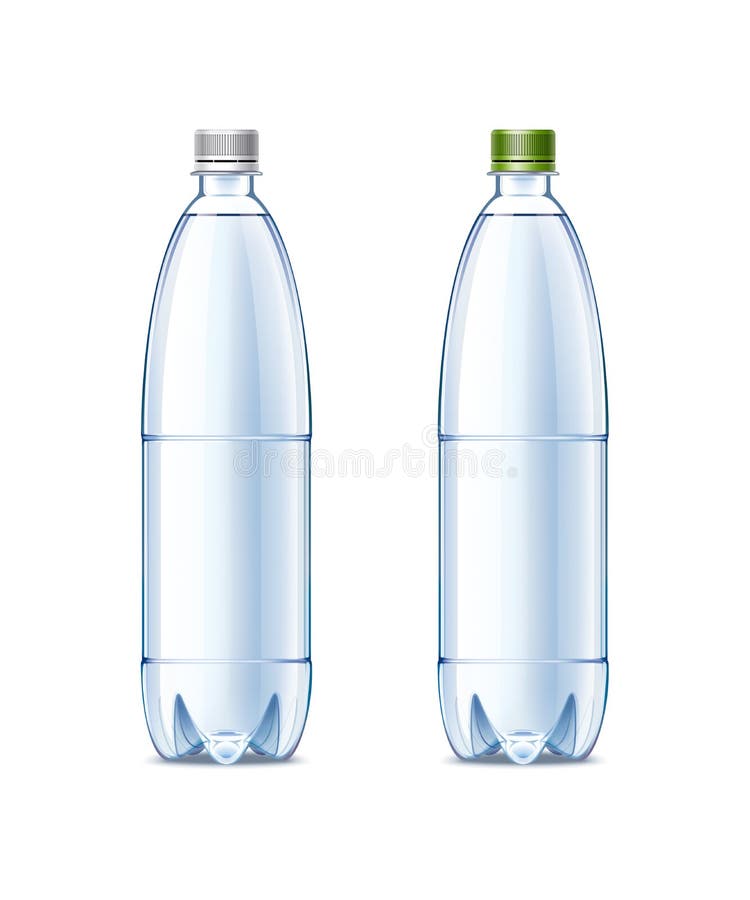 Lege Plastic Van 1 Liter Met Vector Illustratie - Illustration of ontruim, plastiek: 94975914