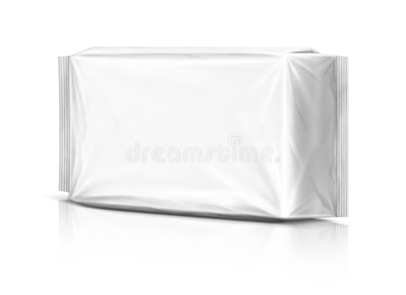 Lege plastic zak verpakking stock illustratie Lege plastic zak verpakking stock illustratie
