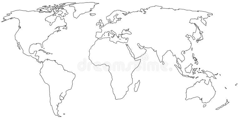 Lege Wereldkaart Stock Illustratie. Illustration Of Wereld - 4608055