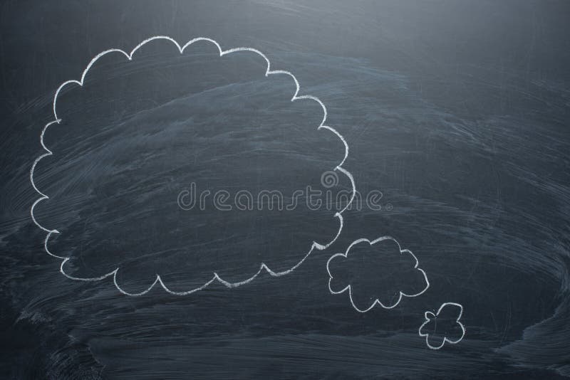 Lege wolken op een bord, concepten een raad voor verwarring, inspiratie en oplossingen stock afbeeldingen Lege wolken op een bord, concepten een raad voor verwarring, inspiratie en oplossingen stock afbeeldingen