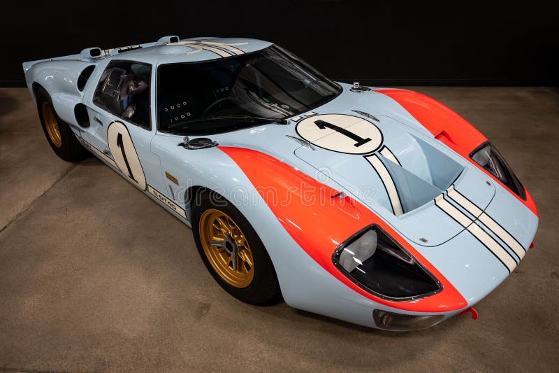 Legendary 1966 Ford GT40 winner of the 24h Le Lemans stock photography