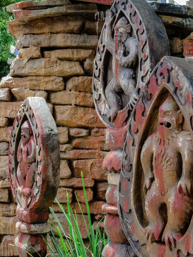 Pillars depicting the yeti outside the Expedition Everest ride at Disney& x27;s Animal Kingdom. Pillars depicting the yeti outside the Expedition Everest ride at Disney& x27;s Animal Kingdom.