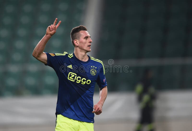Legia för UEFA-Europaliga Warszawa Ajax Amsterdam arkivfoton