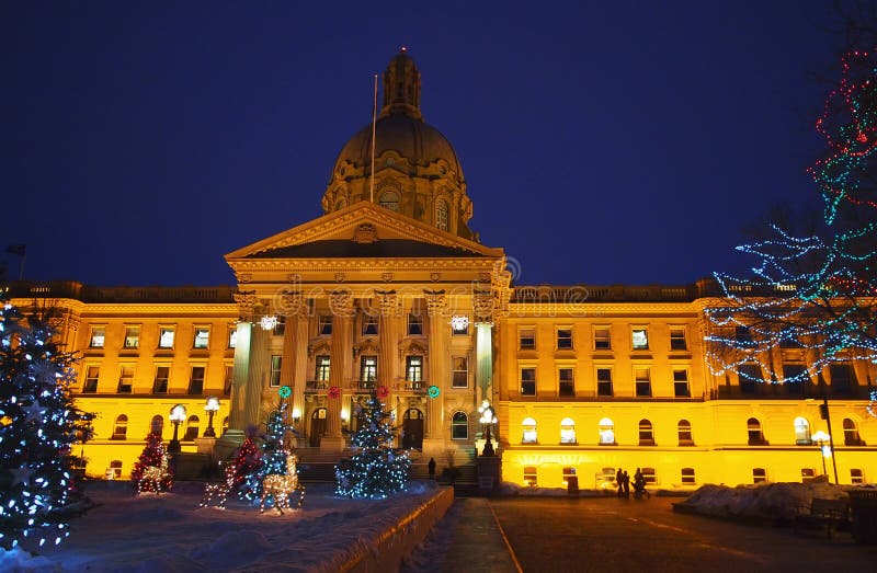 Edmonton Christmas Landmarks Stock Image Image of winter, scene 7328163