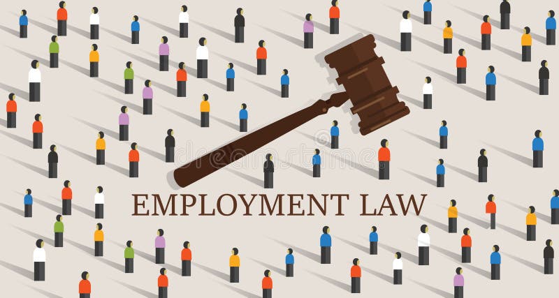 Legislazione del lavoro di legge di occupazione un cowd della gente e del martelletto concetto di istruzione legale