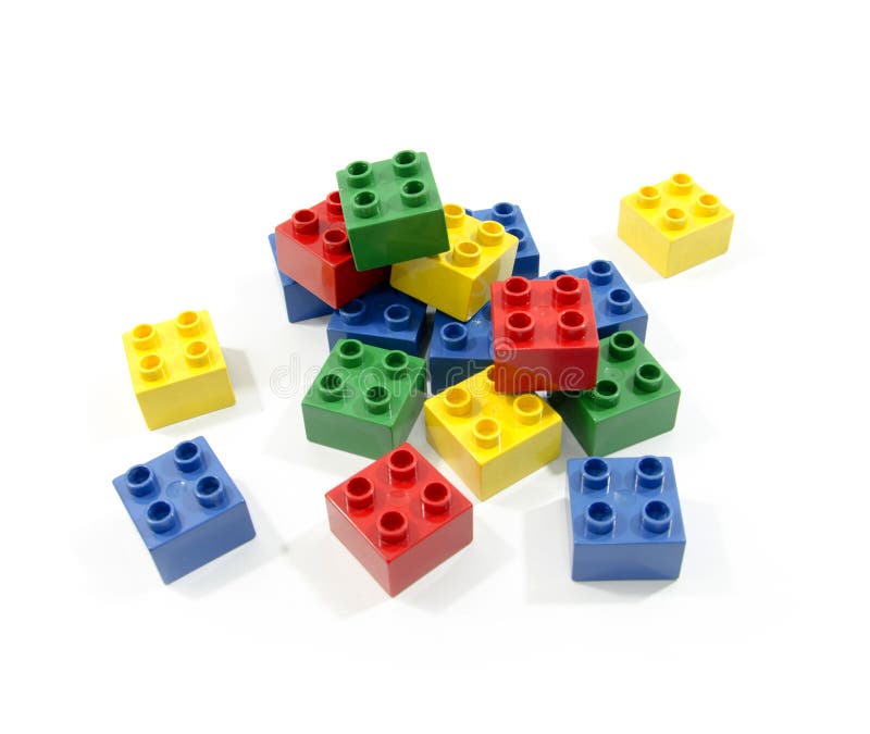 Lego färgrika block arkivfoto