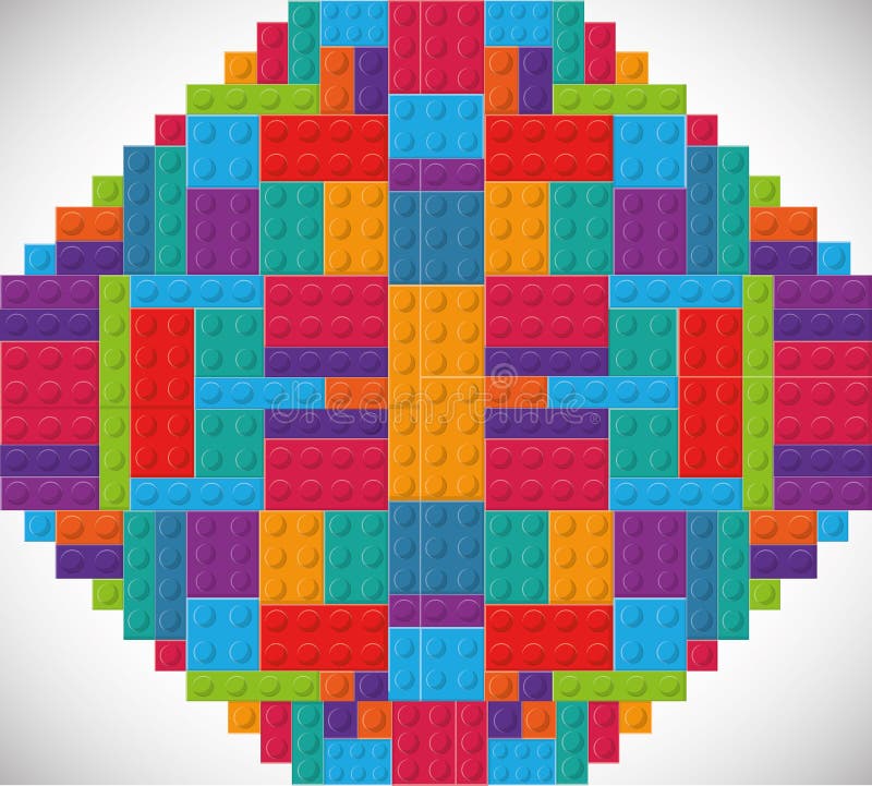 Lego icon. Abstract figure. Vector graphic royalty free illustration Lego icon. Abstract figure. Vector graphic royalty free illustration