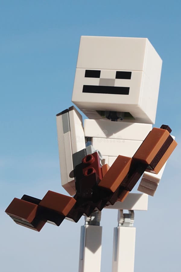 Lego minecraft große Action-Figur des Skelettbogenschützen Morgensonnenschein Fortschritte im Frühjahr Rückblick.