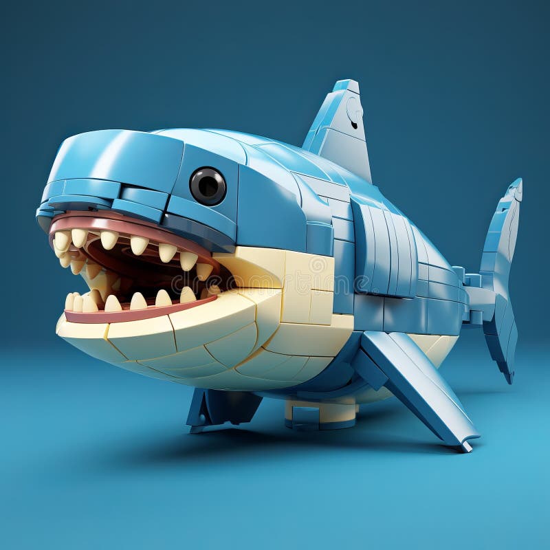 Lego Shark a Realistic and Detailed 3d Animation Stock Illustration Illustration of video animated 294436883