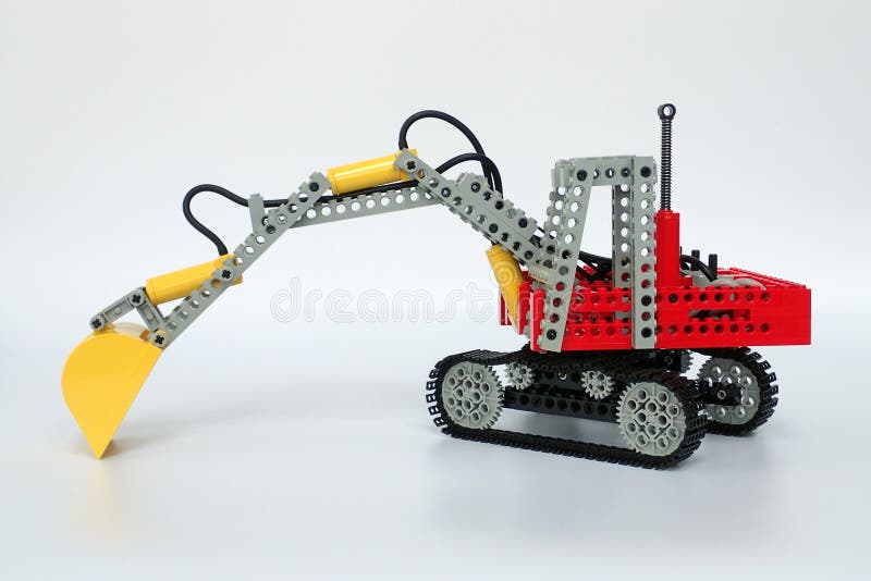 Lego Technic no fijó ningún 8851, excavador fotos de archivo Lego Technic no fijó ningún 8851, excavador fotos de archivo