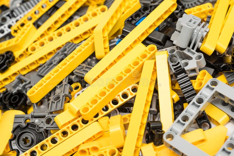 Lego Technic Pieces Pile Close Up Editorial Stock Photo - Image of